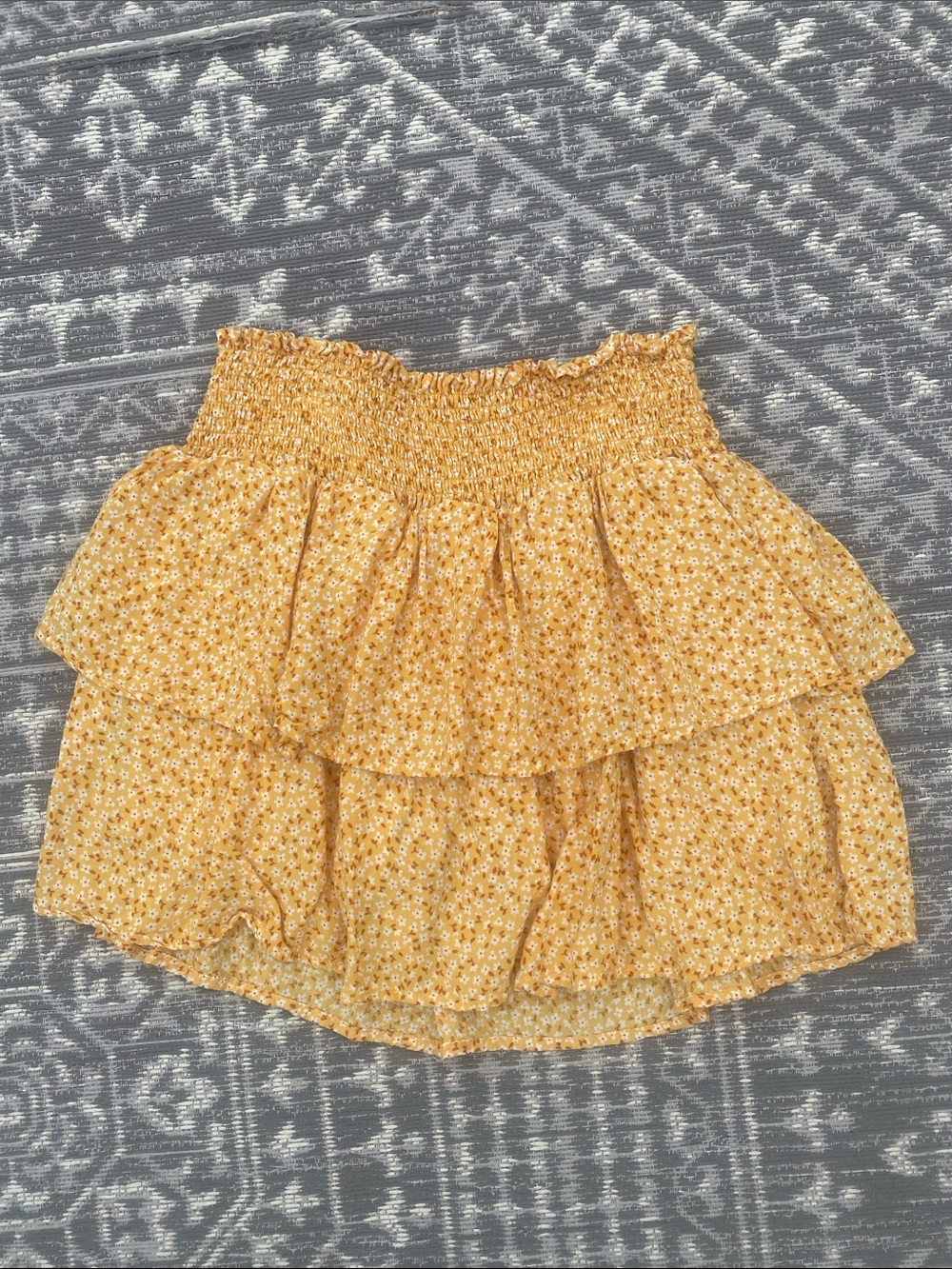 Cat and Jack yellow floral skort